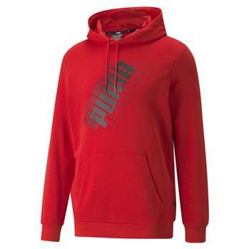 Bluza z kapturem męska Puma Power Logo czerwona 84737811