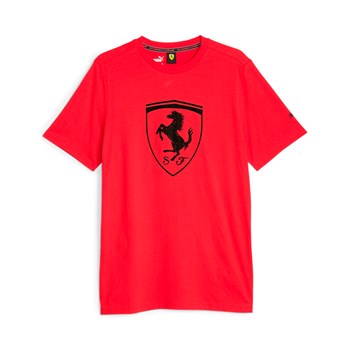 Koszulka męska Puma FERRARI RACE TONAL BIG SHIELD czerwona 62095102