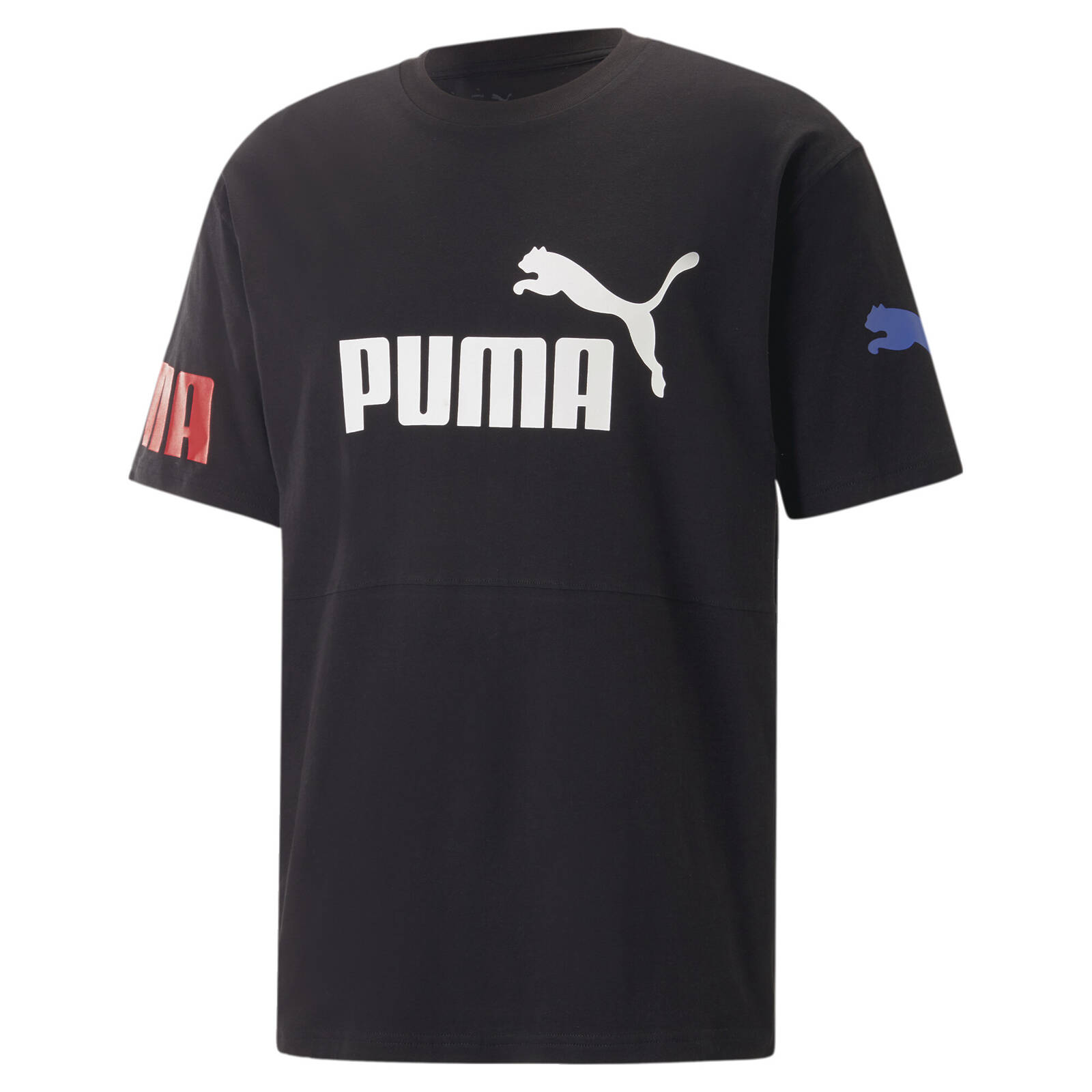 Koszulka męska Puma POWER COLORBLOCK czarna 67332156