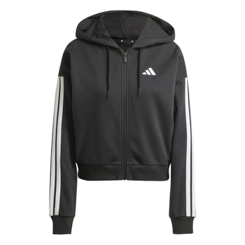 Bluza z kapturem damska adidas ESSENTIALS 3-STRIPES czarna JE0052