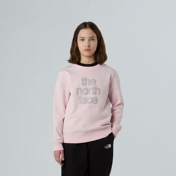 Bluza dziewczęca The North Face REFLECTIVE LOGO RELAXED CREW różowa NF0A8EAPBP6