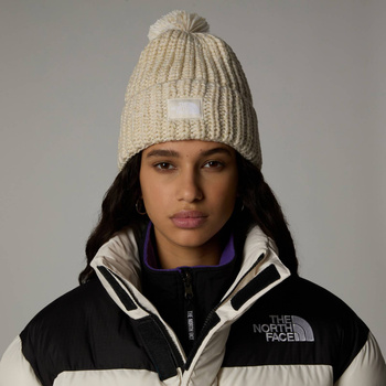 Czapka zimowa unisex The North Face COZY CHUNKY CABIN BEANIE beżowa NF0A887W86I