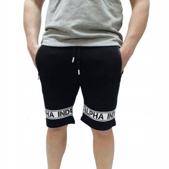 Spodenki męskie Alpha Industries LEG PRINT czarne 126341-03
