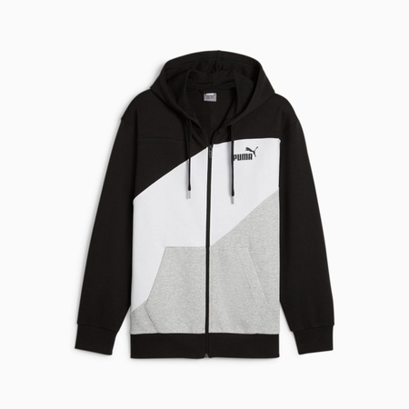 Bluza z kapturem męska Puma POWER COLORBLOCK FZ czarna 67893401