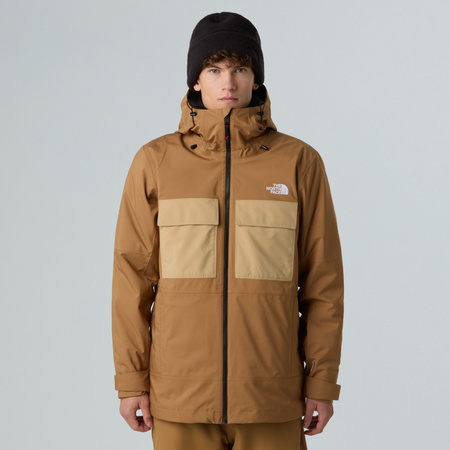 Kurtka wodoodporna męska The North Face FOURBARREL TRICLIMATE brązowa NF0A7WYFWK2