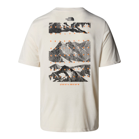 Koszulka treningowa męska The North Face FOUNDATION MOUNTAINS beżowa NF0A8BQWQLI