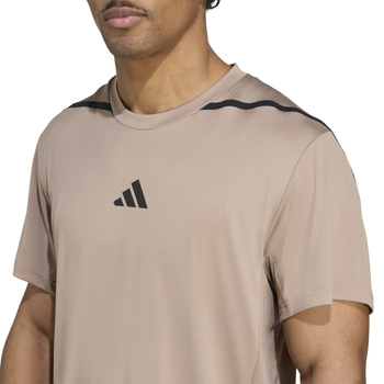 Koszulka treningowa męska adidas D4T beżowa JY2943