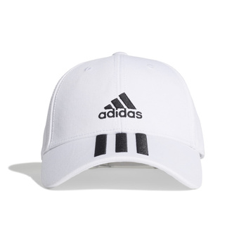 Czapka z daszkiem unisex adidas 3 STRIPES biała FQ5411