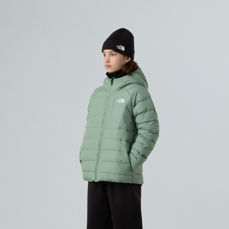 Kurtka puchowa z kapturem dziewczęca The North Face PERRITO zielona NF0A88UEBQ1