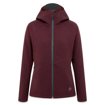 Bluza z kapturem damska Black Diamond ELEMENT bordowa AP7440256018