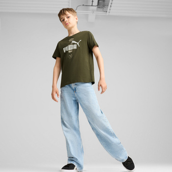 Koszulka chłopięca Puma POWER GRAPHIC zielona 68185870
