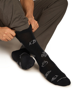 Skarpety męskie Icebreaker LIFESTYLE ULTRALIGHT CREW czarne IB0A574E0IZ