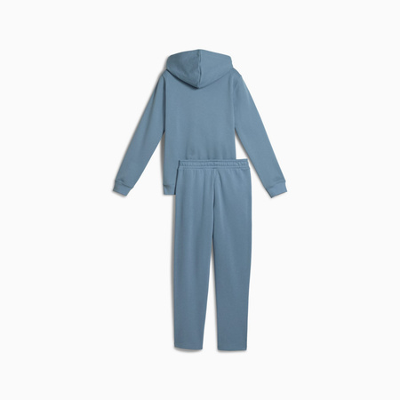 Komplet dresowy dziewczęcy Puma METALLIC HOODED SWEAT SUIT FL niebieski 68972934