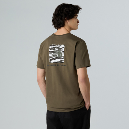 Koszulka męska The North Face BOX NSE EDGE OF LIGHT INFILL zielona NF0A8E3HFA4
