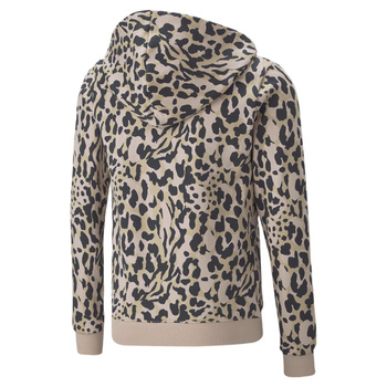 Bluza z kapturem dziewczęca Puma ALPHA AOP FZ różowa 67021847