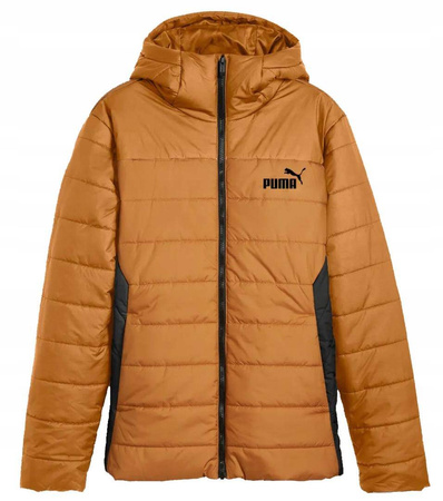 Kurtka z kapturem męska Puma ESS PADDED brązowa 84893864