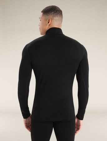 Longsleeve termiczny męski Icebreaker 260 OASIS HALF ZIP czarny IBB04372001