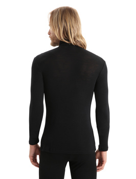 Longsleeve termiczny męski Icebreaker 175 EVERYDAY HALF ZIP czarny IBB04484001