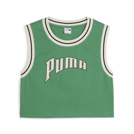 Crop top damski Puma TEAM FOR THE FANBASE GRAPHIC zielony 62502486