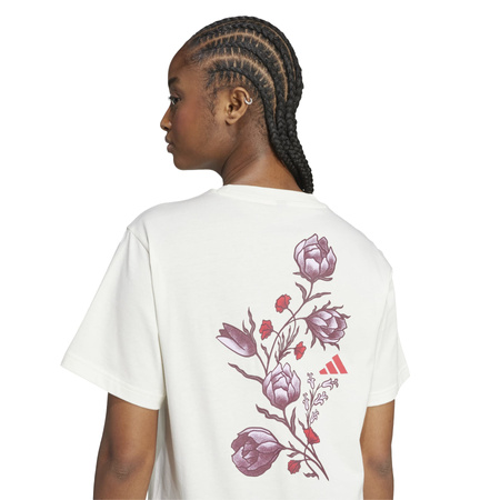 Koszulka damska adidas FLORAL beżowa KB2488
