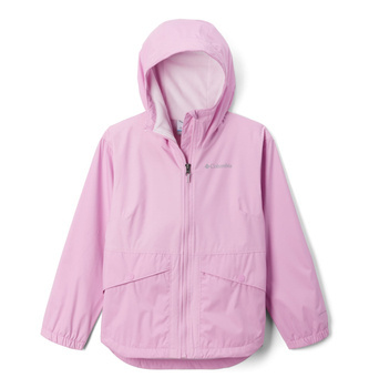 Kurtka z kapturem dziewczęca Columbia RAINY TRAILS FLEECE LINED różowa 1886591561