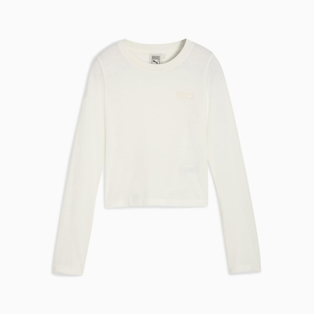 Longsleeve damski Puma X ROSÉ SLIM beżowy 63380577