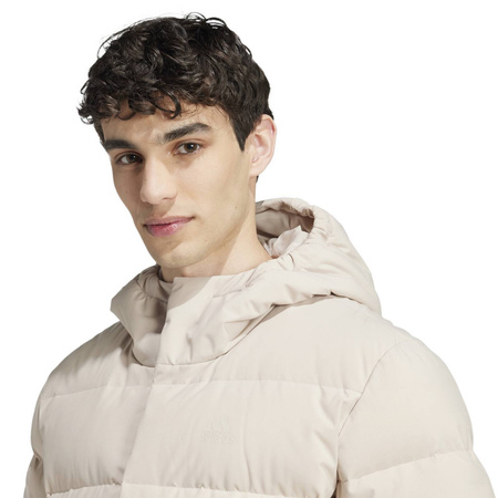 Kurtka z kapturem męska adidas HELIONIC beżowa IZ4702