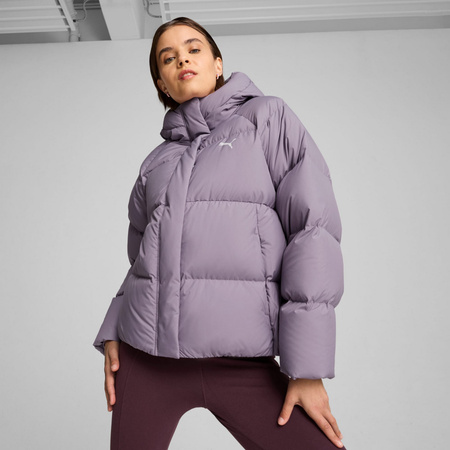 Kurtka z kapturem damska Puma DOWN PUFFER fioletowa 62648730