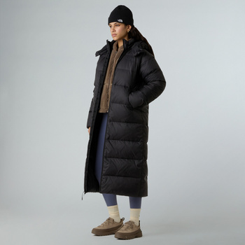 Parka puchowa z kapturem damska The North Face HYDRENALITE CITY LONG DOWN czarna NF0A8D3NJK3
