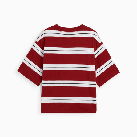 Koszulka damska Puma SQUAD STRIPED czerwona 68153813