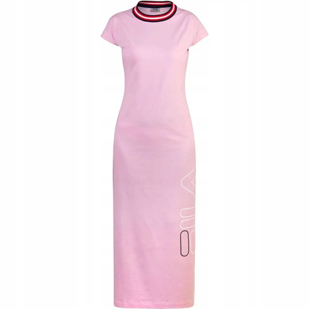 Piżama damska Fila NIGHTDRESS JERSEY STRETCH ROUNDNECK różowa FPS4016-420