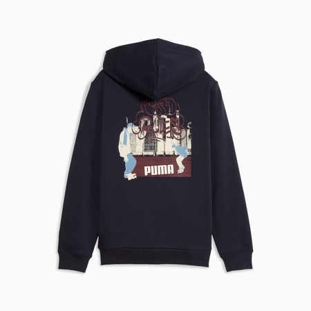 Bluza z kapturem chłopięca Puma MID90S FZ FL granatowa 68846916