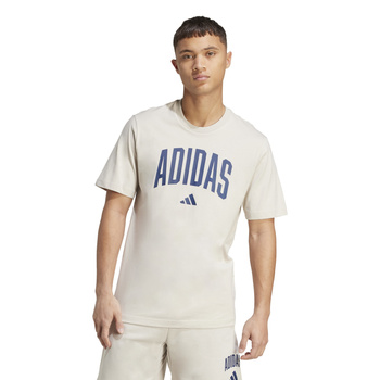 Koszulka treningowa męska adidas COLLEGIATE beżowa JM6415