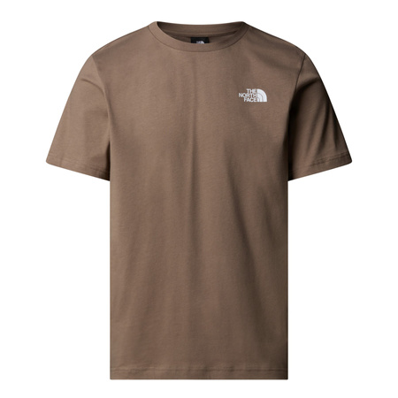 Koszulka męska The North Face S/S REDBOX brązowa NF0A87NPE1Q
