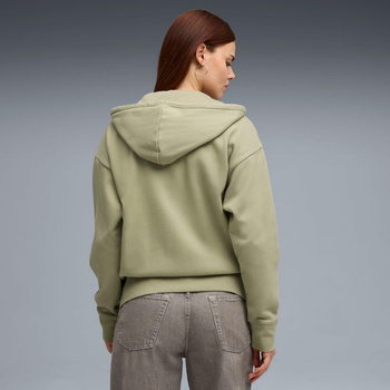 Bluza z kapturem damska Puma HER RELAXED FZ FL zielona 68815082