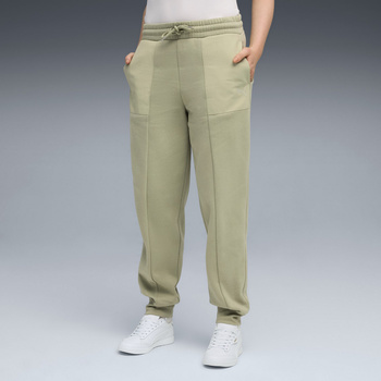 Spodnie dresowe damskie Puma HER COMFORT HIGH-WAIST FL CL zielone 68815482