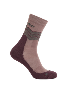 Skarpety trekkingowe męskie Icebreaker HIKE+ MEDIUM CREW różowe IB0A578Z0IE