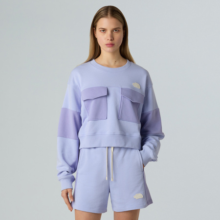 Bluza damska The North Face TERRY OVERSIZED CROPP fioletowa NF0A8C2C0VI