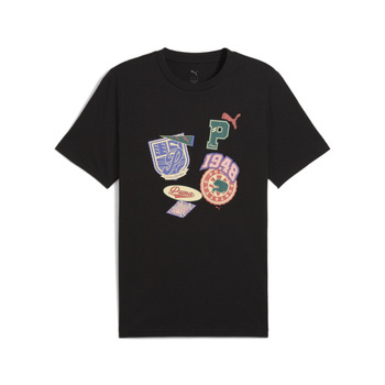 Koszulka męska Puma SPORTS LEGACY FRONT GRAPHIC czarna 62962701