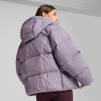 Kurtka z kapturem damska Puma DOWN PUFFER fioletowa 62648730