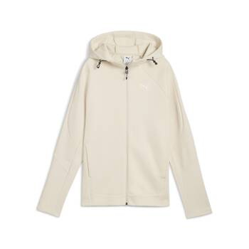 Bluza z kapturem damska Puma EVOSTRIPE FULL-ZIP DK beżowa 68505087