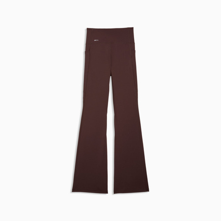 Legginsy treningowe damskie Puma TAD ESSENTIAL HW BOOTCUT brązowe 52590213