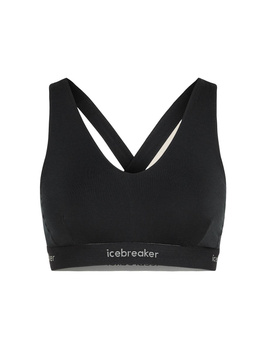 Stanik sportowy damski Icebreaker MER 125 COOL-LITE SPRITE RACEBACK czarny IB0A5724001