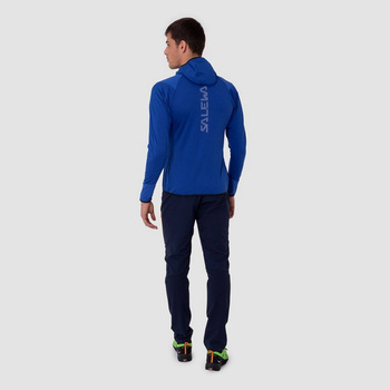 Bluza z kapturem męska Salewa AGNER HYBRID niebieska 00-0000027371_8625