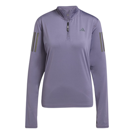 Longsleeve do biegania damski adidas OWN THE RUN fioletowy JX2256