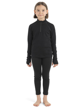 Longsleeve termiczny dziecięcy Icebreaker 260 TECH HALF ZIP czarny IBB04499001