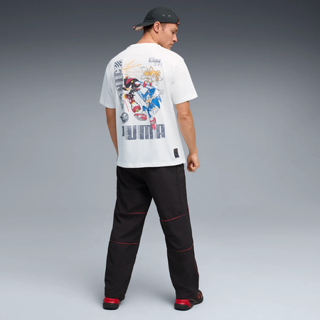 Koszulka męska Puma X SONIC RELAXED GRAPHIC biała 63240602