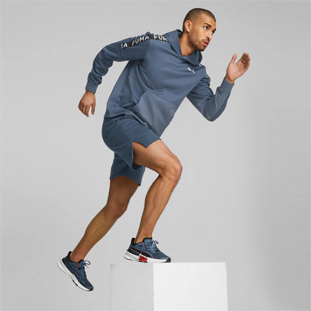 Bluza z kapturem męska Puma FIT PWRFLEECE niebieska 52212418