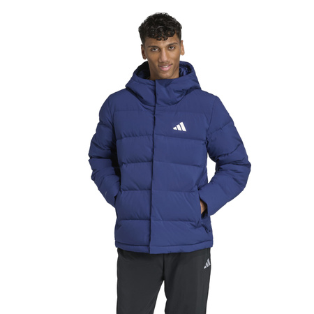 Kurtka puchowa męska adidas HELIONIC niebieska JX0581