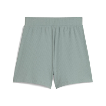 Spodenki damskie Puma ESS ELEVATED RIB 5 zielone 68502630